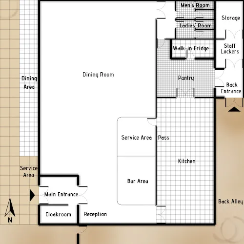 Red Dragon Chinese Restaurant - Floor Plan