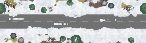 Road Chase Scene - Winter - Day