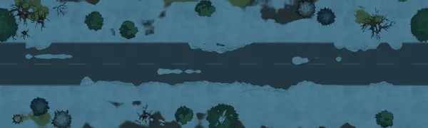 Road Chase Scene - Winter - Night