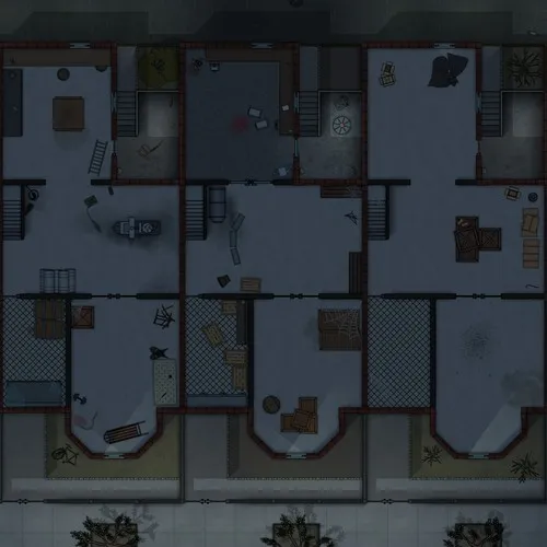 Row Houses - Basement - Abandoned - Night