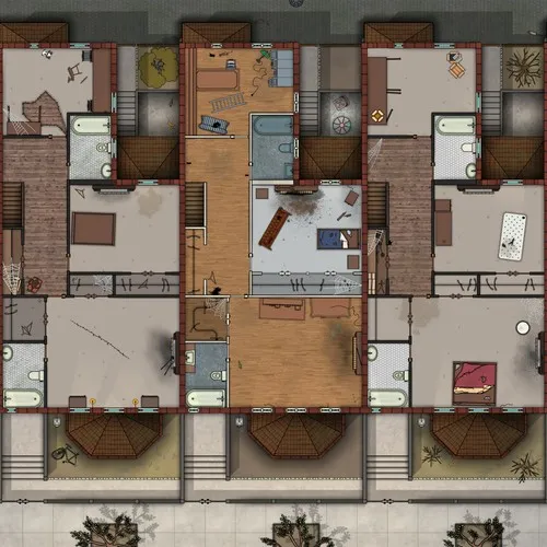 Row Houses - First Floor - Abandoned - Day