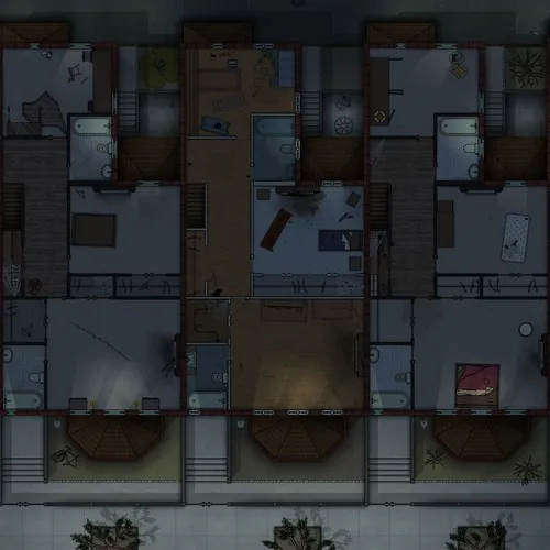 Row Houses - First Floor - Abandoned - Night