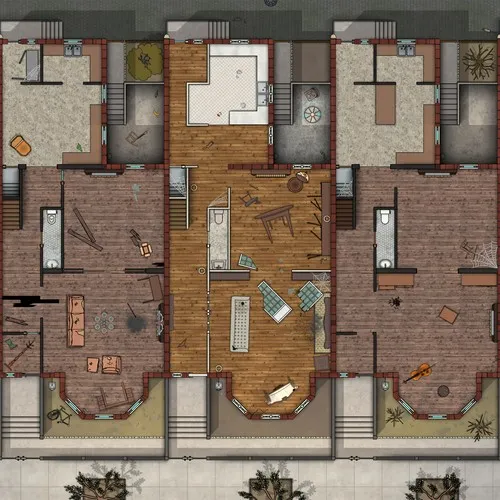 Row Houses - Ground Floor - Abandoned - Day