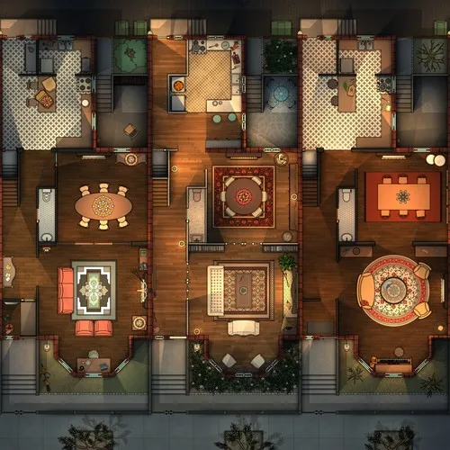 Row Houses - Ground Floor - Night