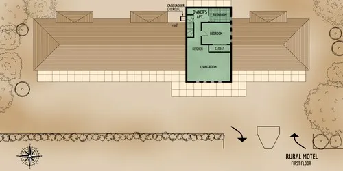 Rural Motel - First Floor - Floor Plan