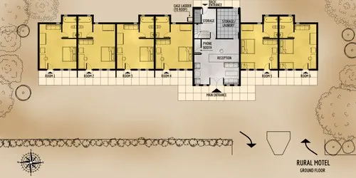 Rural Motel - Ground Floor - Floor Plan