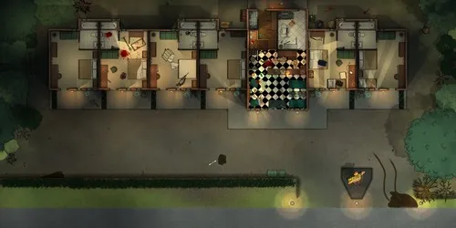 Rural Motel - Ground Floor - Splatter - Night