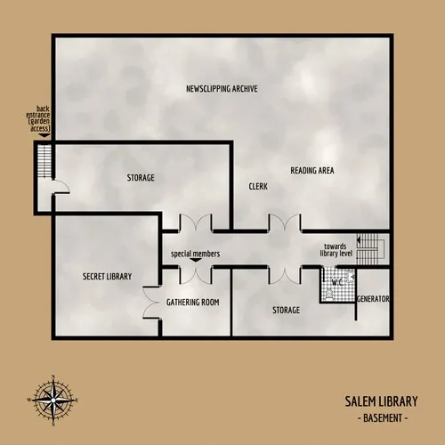 Salem Library - Basement - Floor Plan