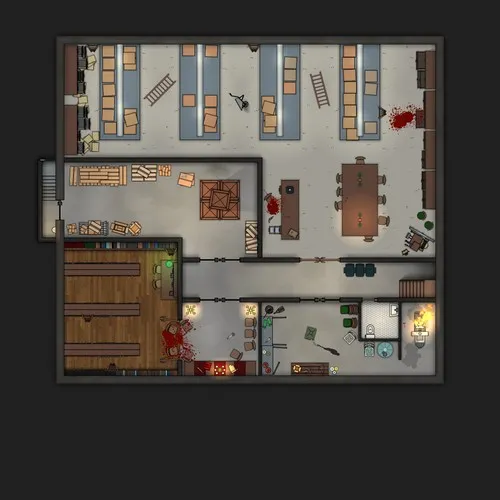 Salem Library - Basement - Splatter