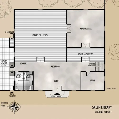 Salem Library - Ground Floor - Floor Plan