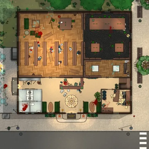 Salem Library - Ground Floor - Splatter - Day