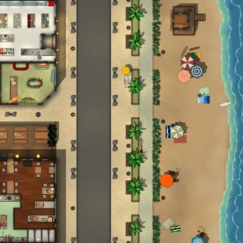 Sandy Beach Coastline - Day