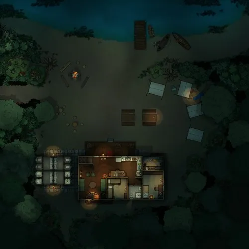 Scout Campsite - Ground Floor - Night