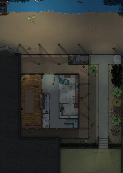 Sea Side Cottage - Basement - Abandoned - Night