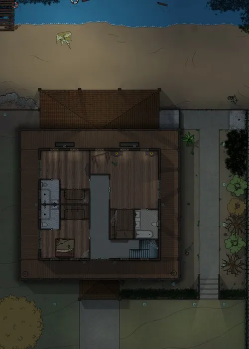 Sea Side Cottage - First Floor - Abandoned - Night