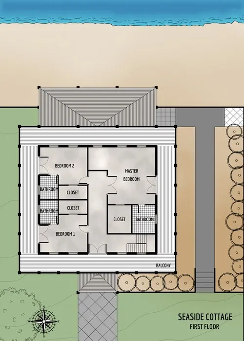 Sea Side Cottage - First Floor - Floor Plan