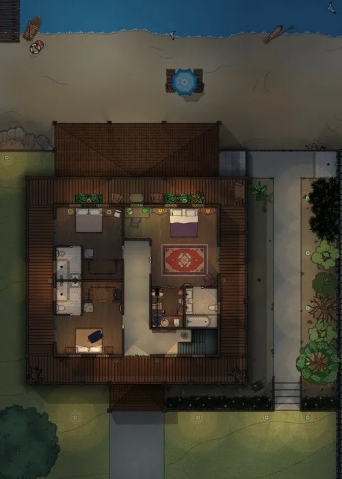 Sea Side Cottage - First Floor - Night