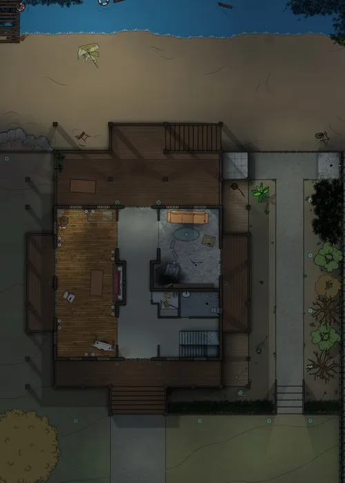 Sea Side Cottage - Ground Floor - Abandoned - Night