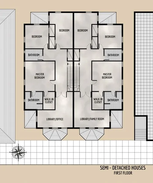 Semi Detached Houses - First Floor - Floor Plan
