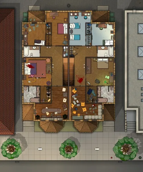 Semi Detached Houses - First Floor - Splatter - Day