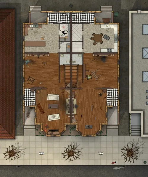 Semi Detached Houses - Ground Floor - Abandoned - Day