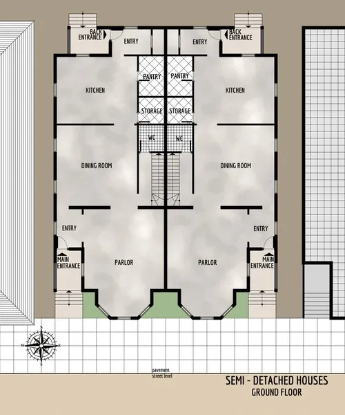 Semi Detached Houses - Ground Floor - Floor Plan