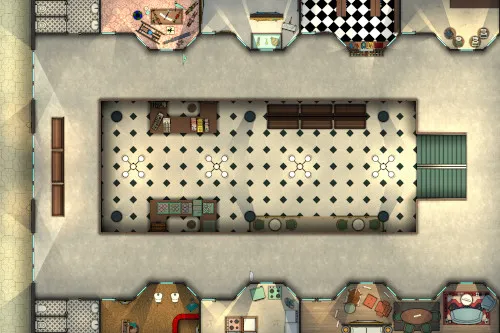 Shopping Mall - Vintage - First Floor - Night