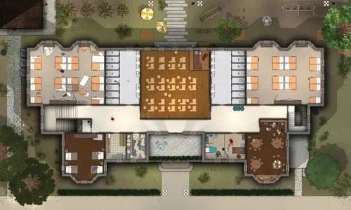 Sisters of Clarity Orphanage - First Floor - Splatter - Day
