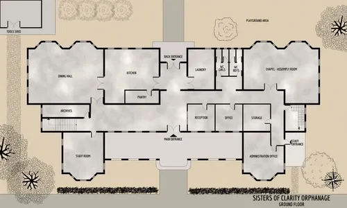 Sisters of Clarity Orphanage - Ground Floor - Floor Plan