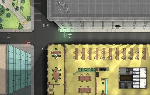 Skyscraper Office - Day - No Vehicles