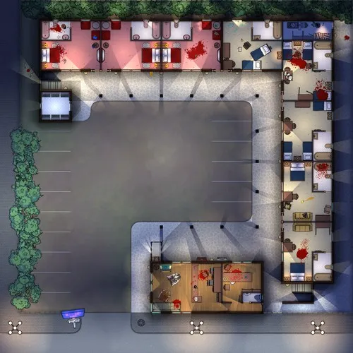 Sleazy Motel - Splatter - Ground Floor - Night