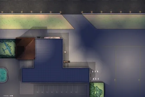 Small Airport - Roof - Night - No Vehicles