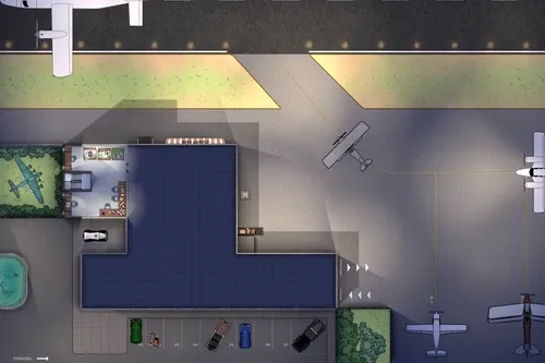 Small Airport - Tower - Night