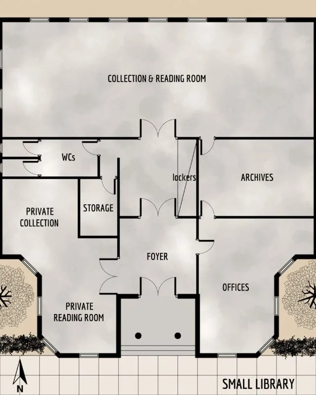 Small Library - Floor Plan