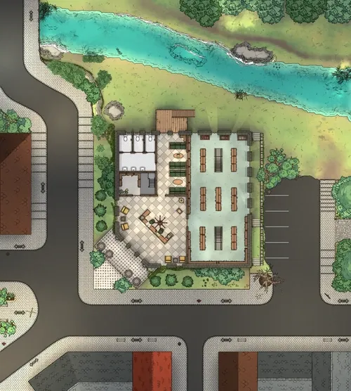 Small Town Library - Ground Floor - Day