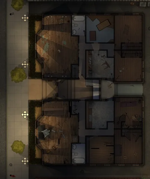 Small Apartment Building - Abandoned - Night