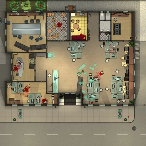 Small Town Newspaper Office - Modern - Splatter - Day 1