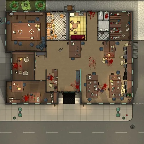 Small Town Newspaper Office - Vintage - Splatter - Day 1