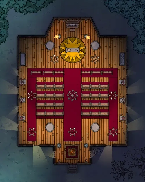 Sons Of The Sun Cult Temple - Night