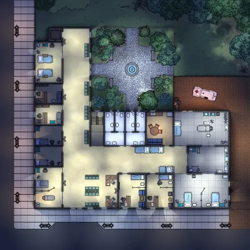 St Johns Hospital - Ground Floor - Night