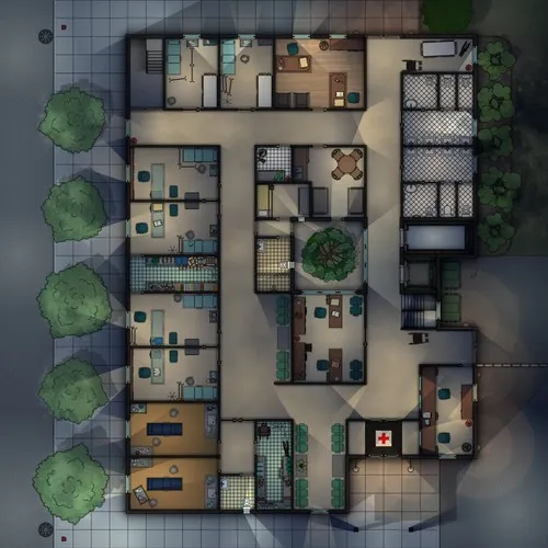 St Marys Hospital - Ground Floor - Night