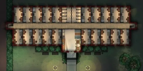 Students Dormitory - Minimal - First Floor - Night