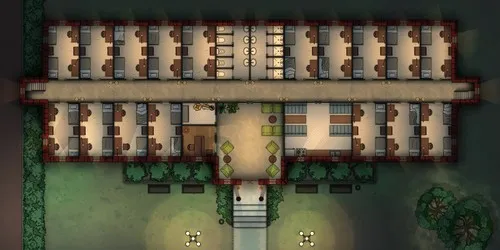 Students Dormitory - Minimal - Ground Floor - Night