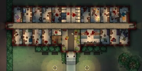 Students Dormitory - Splatter - Ground Floor - Night