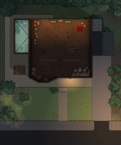 Suburbia House - Attic - Night