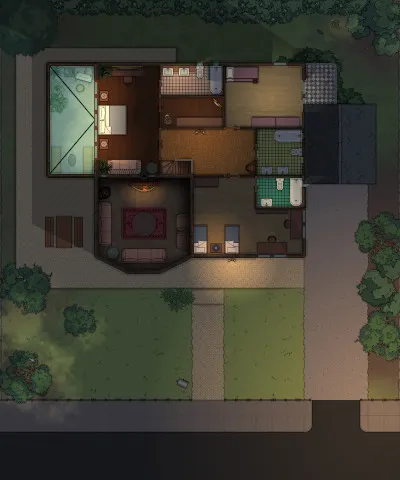 Suburbia House - First Floor - Night