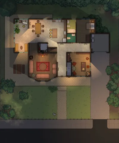 Suburbia House - Ground Floor - Night