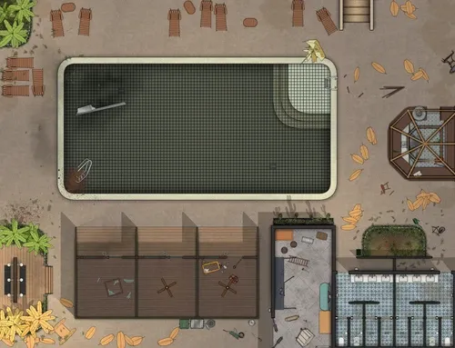 Swimming Pool Club - Abandoned - Day