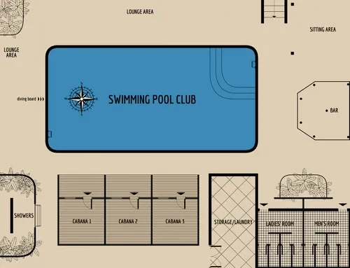 Swimming Pool Club - Floor Plan