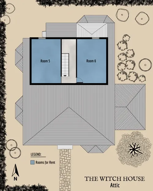 The Witch House - Attic - Floor Plan